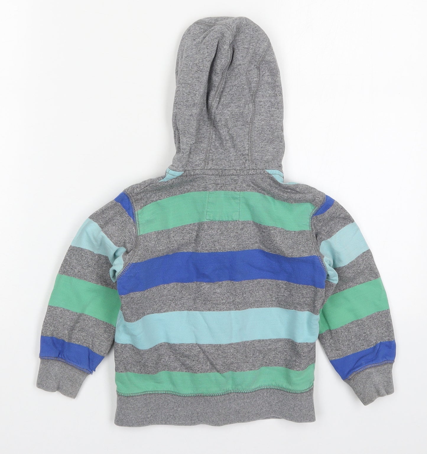 NEXT Boys Multicoloured Striped Cotton Full Zip Hoodie Size 2-3 Years  Zip