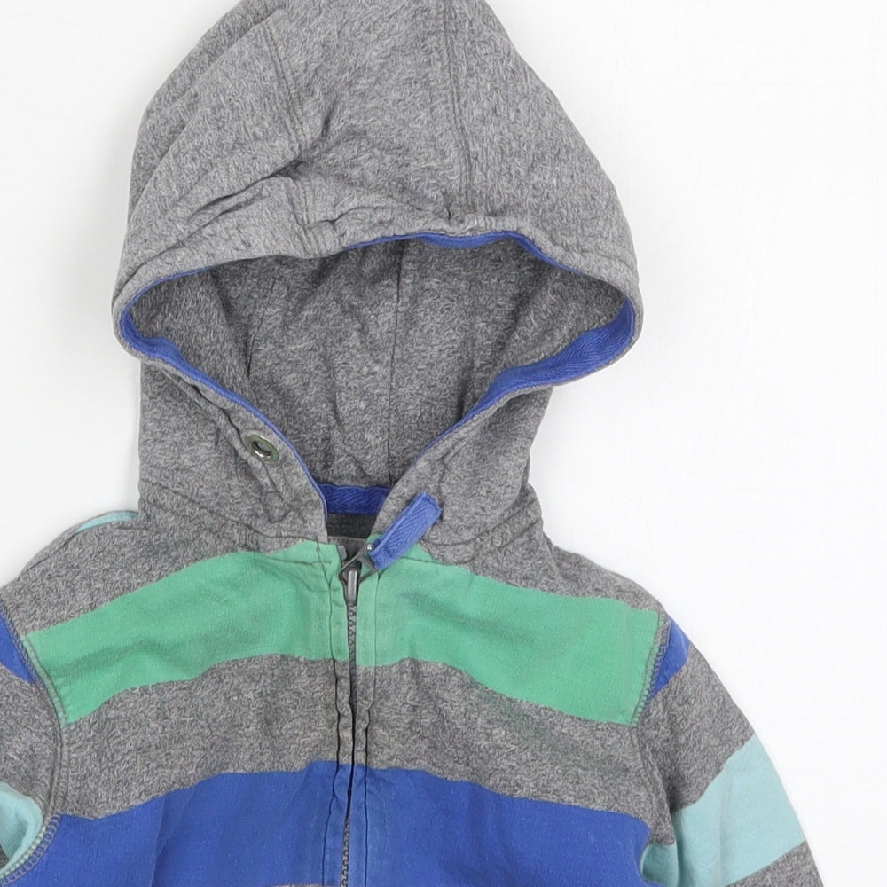 NEXT Boys Multicoloured Striped Cotton Full Zip Hoodie Size 2-3 Years  Zip