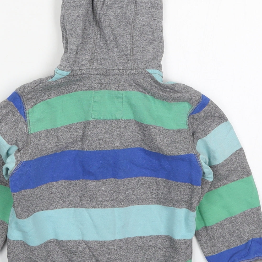 NEXT Boys Multicoloured Striped Cotton Full Zip Hoodie Size 2-3 Years  Zip