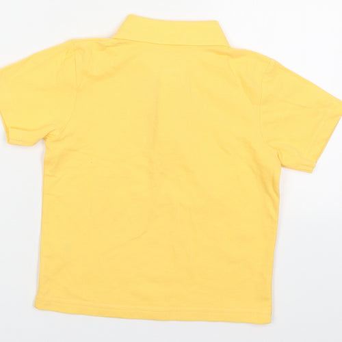TU Boys Yellow  Cotton Basic Polo Size 3 Years Collared Pullover