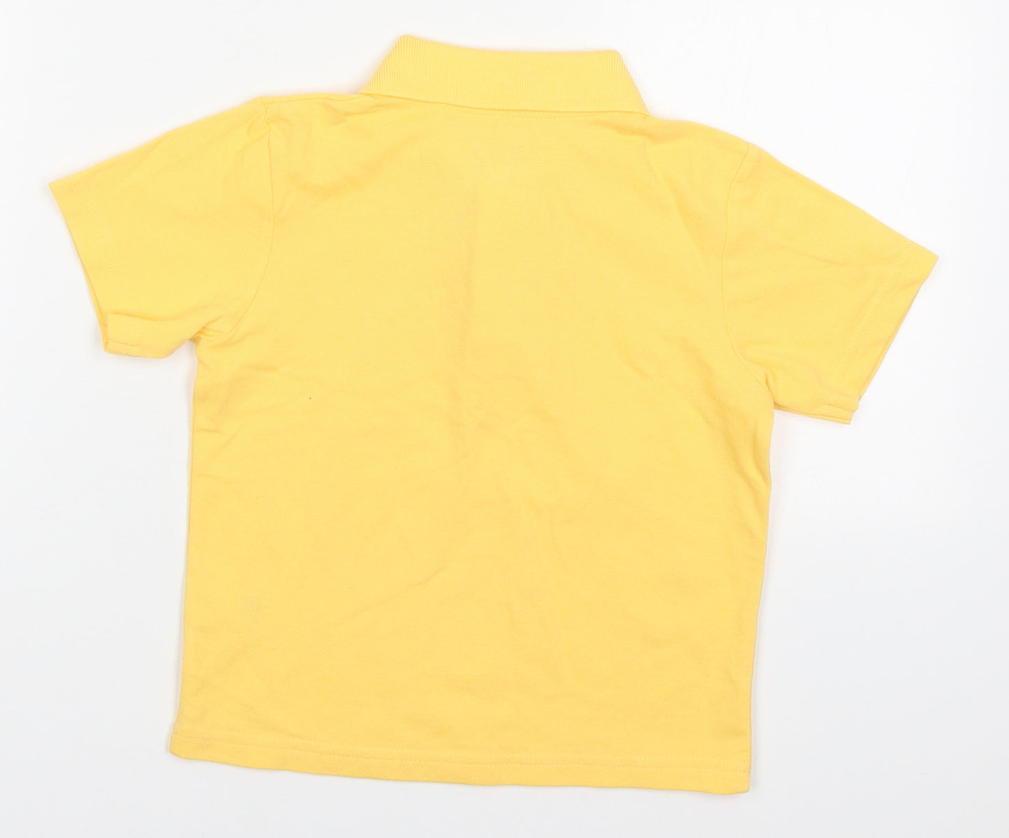 TU Boys Yellow  Cotton Basic Polo Size 3 Years Collared Pullover