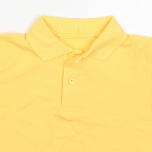 TU Boys Yellow  Cotton Basic Polo Size 3 Years Collared Pullover