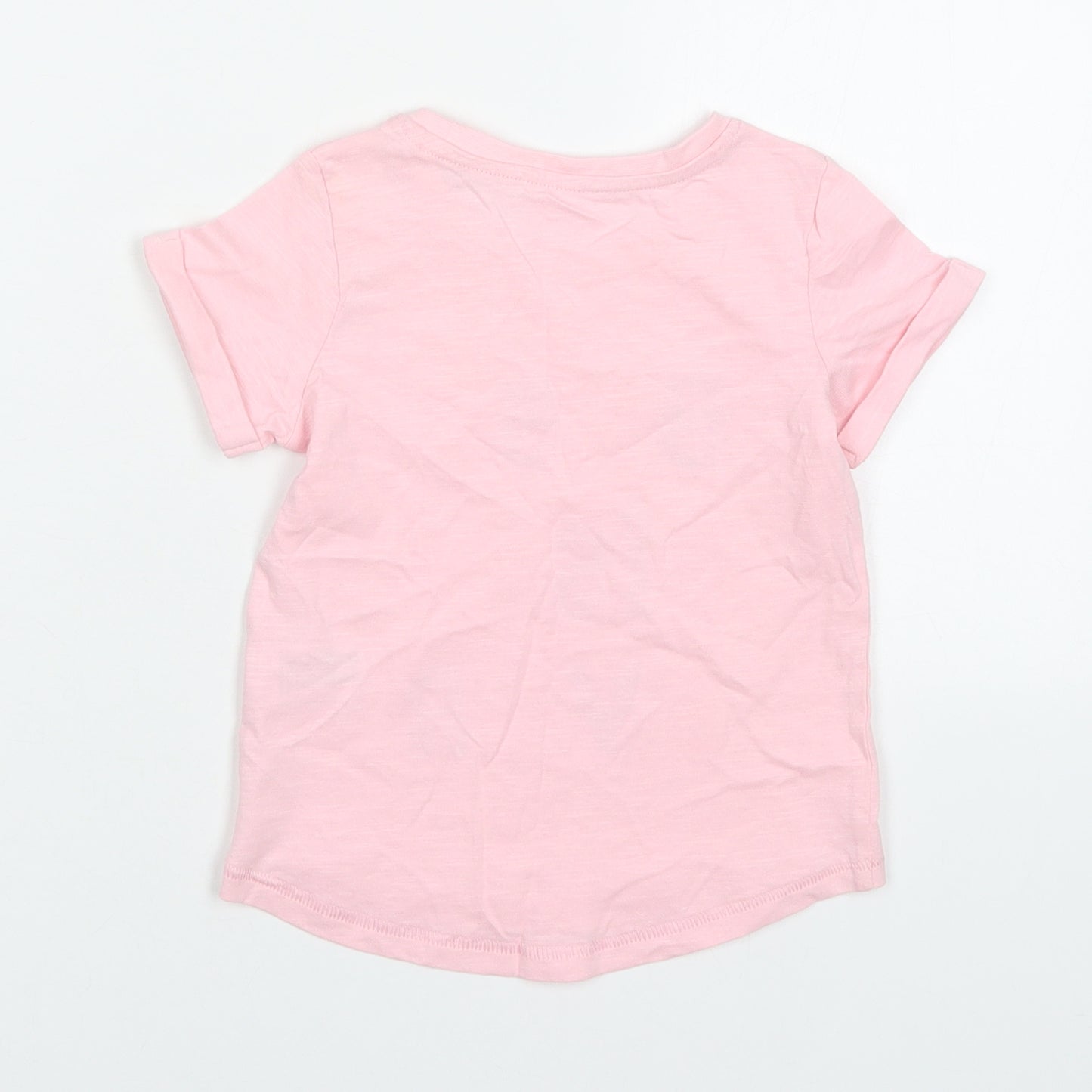 Matalan Girls Pink  Cotton Basic T-Shirt Size 12-18 Months Crew Neck Pullover - Best Sis Ever