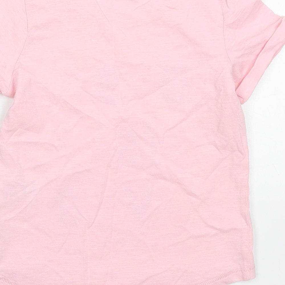 Matalan Girls Pink  Cotton Basic T-Shirt Size 12-18 Months Crew Neck Pullover - Best Sis Ever