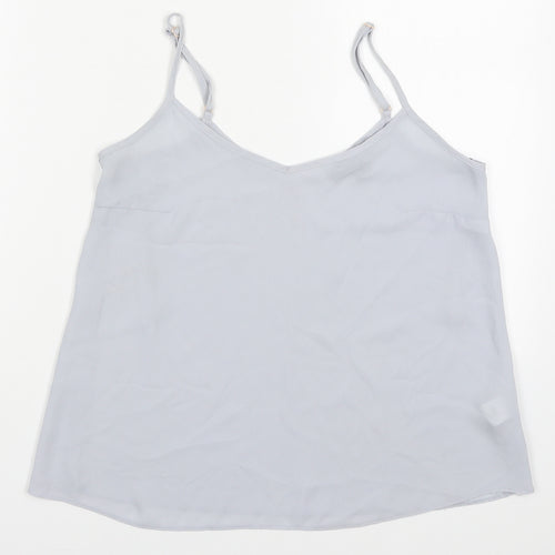 Primark Womens Grey  Polyester Basic Tank Size 6 Scoop Neck