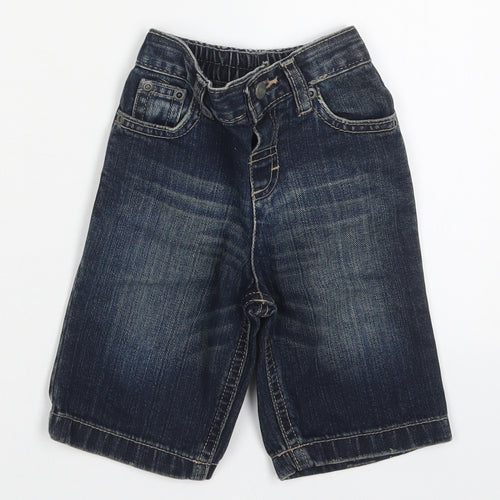 Matalan Boys Blue  Cotton Capri Jeans Size 3-6 Months  Button