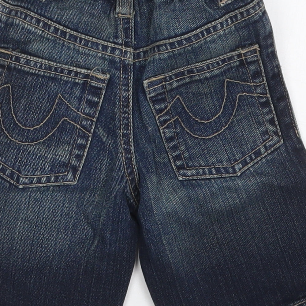 Matalan Boys Blue  Cotton Capri Jeans Size 3-6 Months  Button