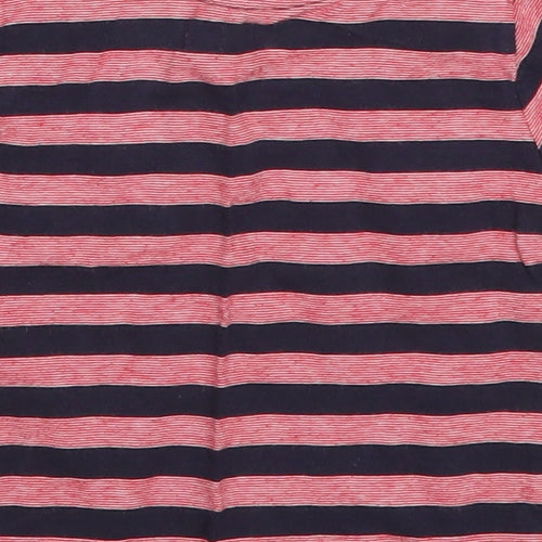 Gap Boys Red Striped Cotton Basic T-Shirt Size 6-9 Months Crew Neck Pullover