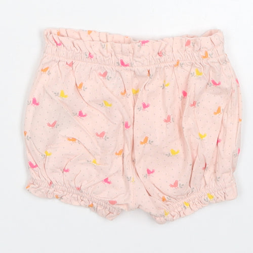 Gap Girls Pink Polka Dot Cotton Cropped Trousers Size 12-18 Months   - Bird Print Shorts