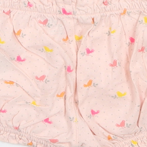 Gap Girls Pink Polka Dot Cotton Cropped Trousers Size 12-18 Months   - Bird Print Shorts