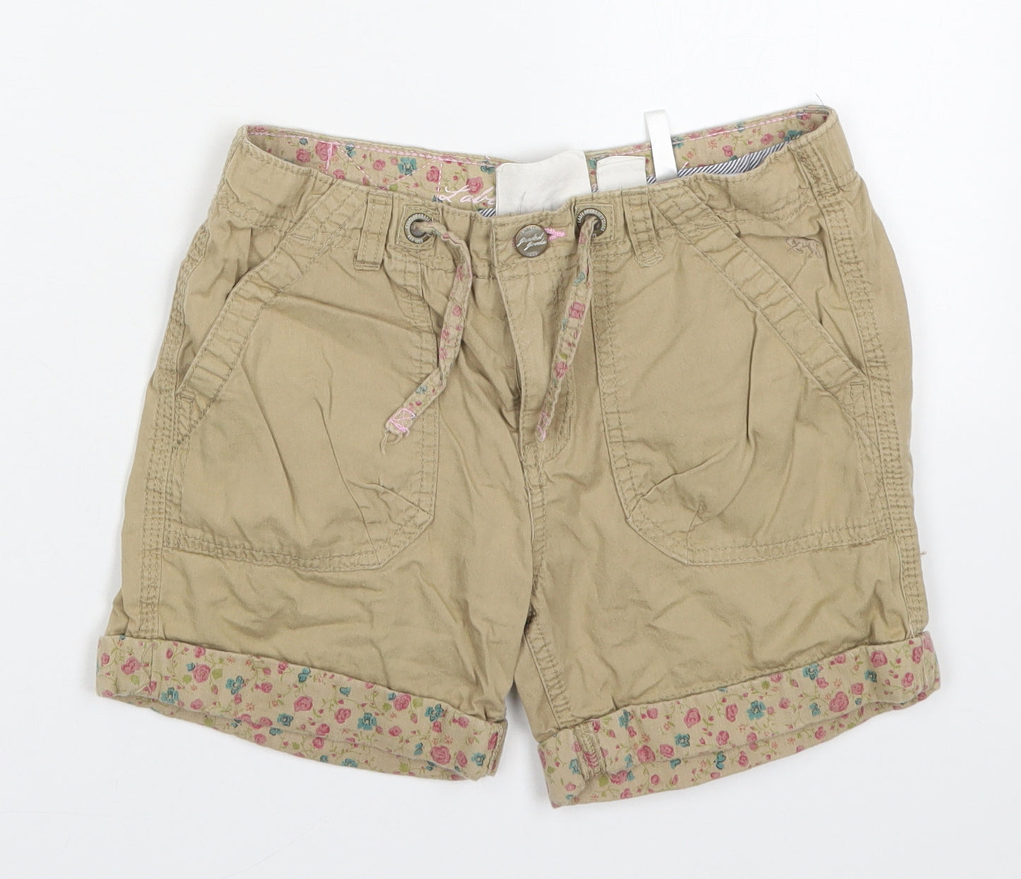 H&M Girls Beige  Cotton Cargo Shorts Size 9-10 Years  Regular