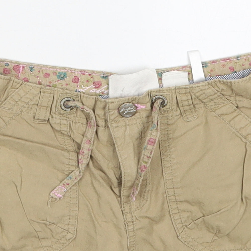 H&M Girls Beige  Cotton Cargo Shorts Size 9-10 Years  Regular