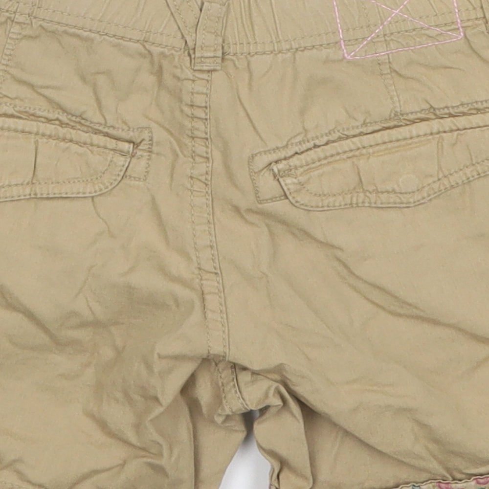 H&M Girls Beige  Cotton Cargo Shorts Size 9-10 Years  Regular
