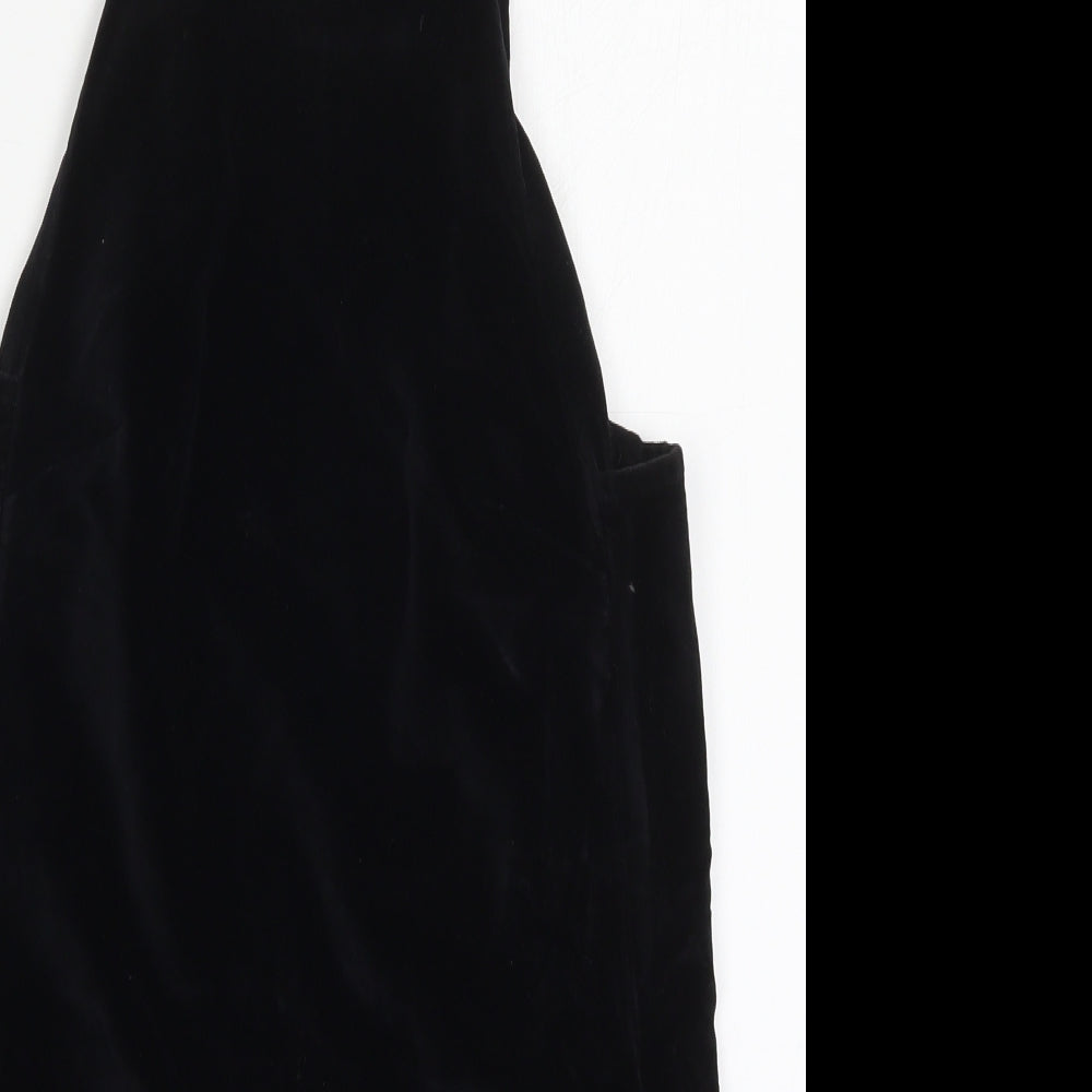 Topshop Womens Black  Cotton Mini  Size 6  Halter Button