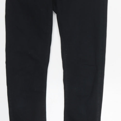 Topshop Womens Black  Cotton Skinny Jeans Size 26 in L29 in Regular Button