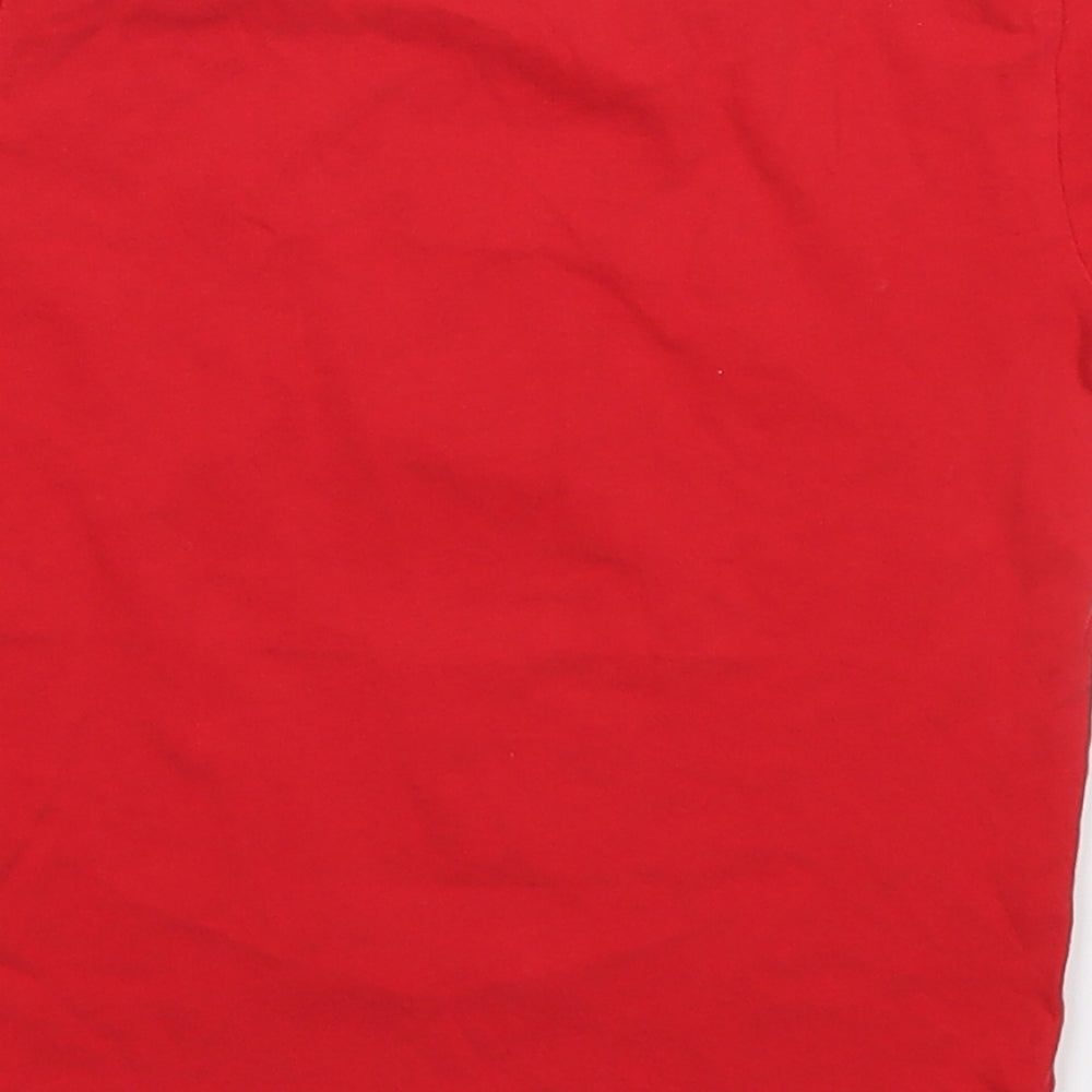 Urban Rascals Boys Red  Cotton Basic T-Shirt Size 4-5 Years Crew Neck Pullover - Cool Cymru