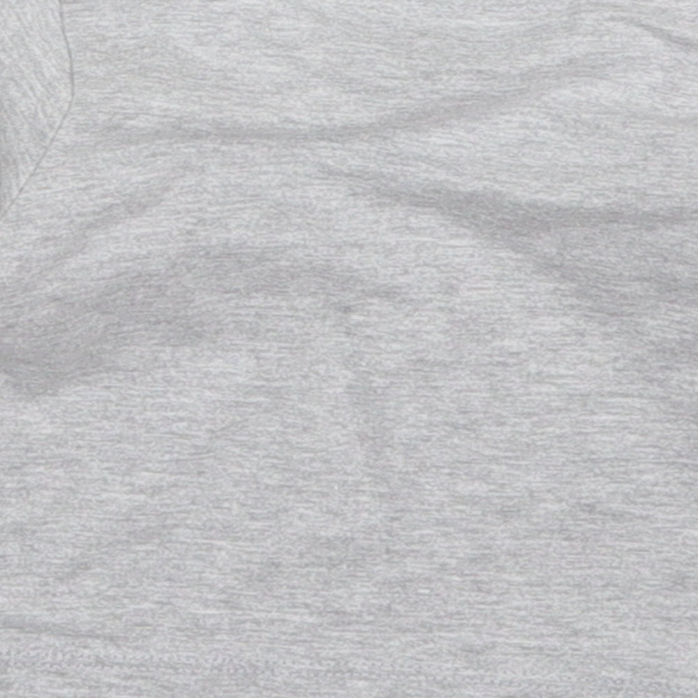 Peacocks Baby Grey  Cotton Basic T-Shirt Size 0-3 Months Crew Neck Pullover