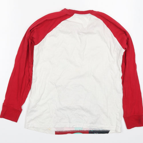 Dunnes Womens Red Solid Cotton Top Pyjama Top Size S   - Fab Yule Ous!