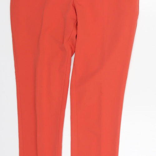 Atmosphere Womens Red  Polyester Trousers  Size 8 L28 in Regular Hook & Eye - Coral Coloured