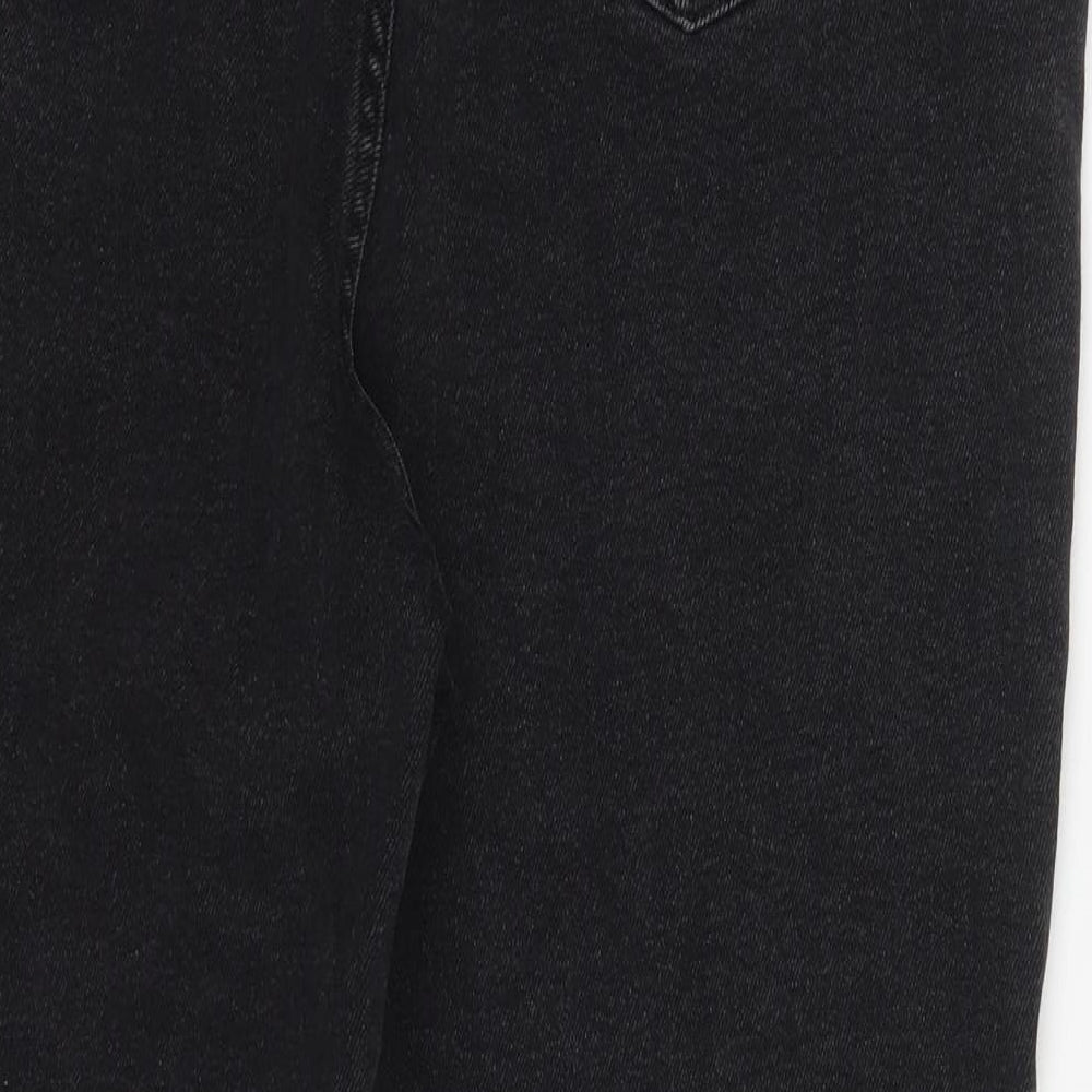 New Look Womens Black  Cotton Straight Jeans Size 20 L27 in Regular Button