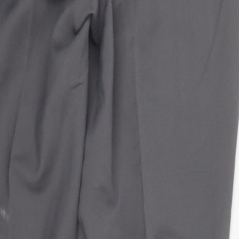 Marks and Spencer Womens Grey  Polyester Trousers  Size 10 L27 in Regular Hook & Eye