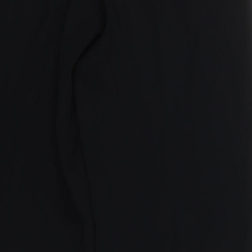 Trombolini Womens Black  Polyester Trousers  Size 32 in L30 in Regular Hook & Eye