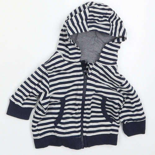 NEXT Boys Blue Striped  Jacket  Size 0-3 Months   Zip