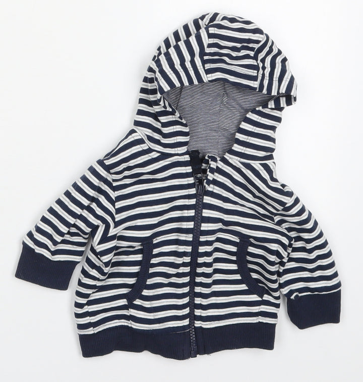 NEXT Boys Blue Striped  Jacket  Size 0-3 Months   Zip