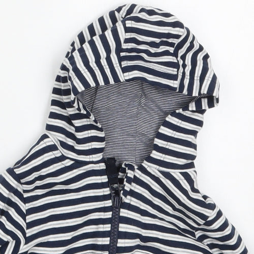 NEXT Boys Blue Striped  Jacket  Size 0-3 Months   Zip