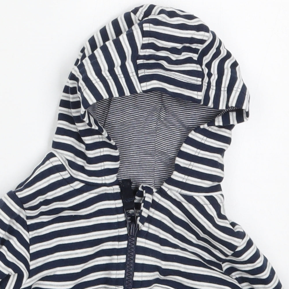 NEXT Boys Blue Striped  Jacket  Size 0-3 Months   Zip