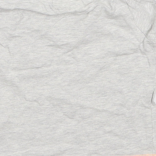 NEXT Boys Grey  Cotton Basic T-Shirt Size 0-3 Months Crew Neck Pullover - Orange Pocket