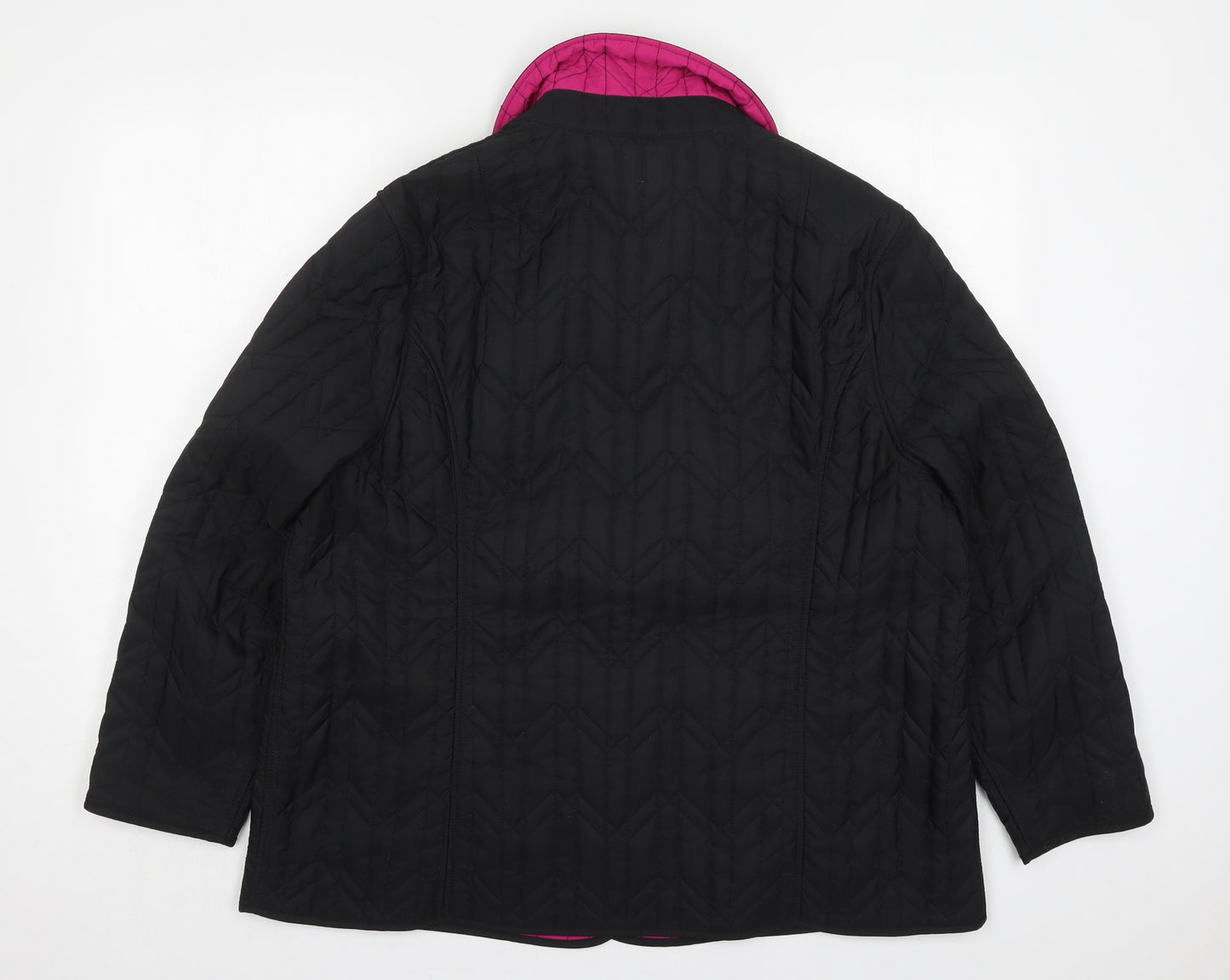 Heather Valley Womens Black   Quilted Coat Size 20  Button