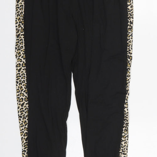 Preworn Womens Black Animal Print Cotton Trousers  Size 26 in L28 in Regular  - Pyjama Pants