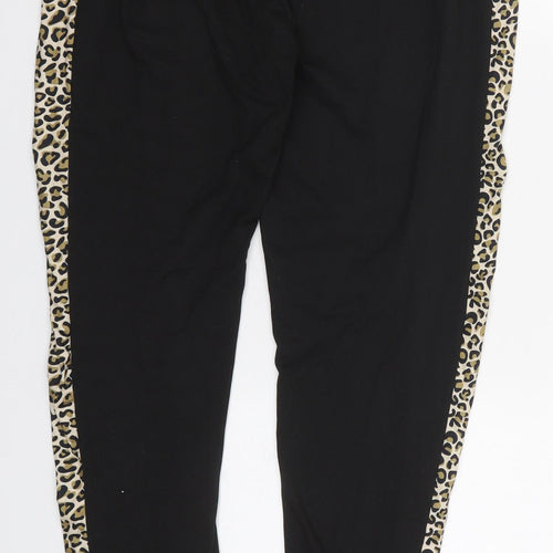 Preworn Womens Black Animal Print Cotton Trousers  Size 26 in L28 in Regular  - Pyjama Pants