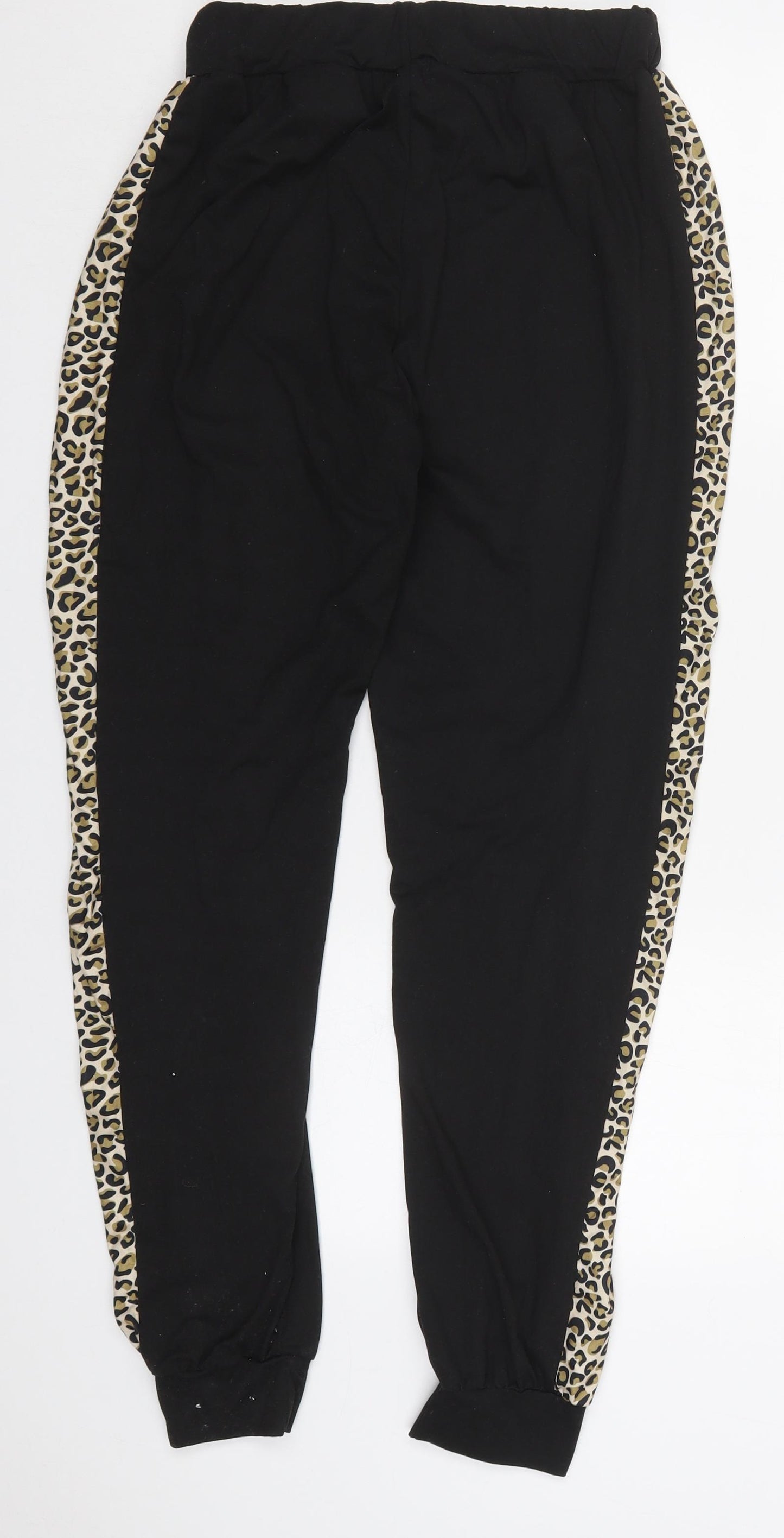 Preworn Womens Black Animal Print Cotton Trousers  Size 26 in L28 in Regular  - Pyjama Pants