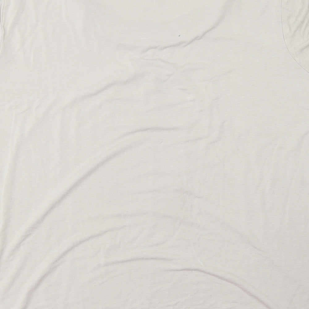 BM Collection Womens Beige  Viscose Basic T-Shirt Size 24 Round Neck