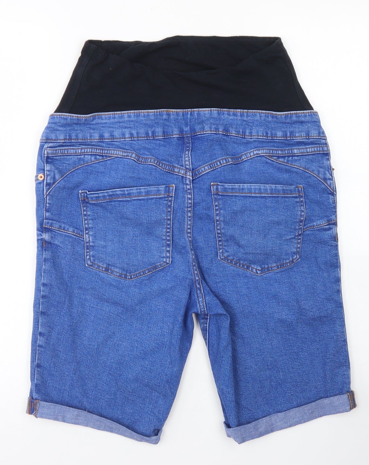 Nwe Look Womens Blue  Cotton Boyfriend Shorts Size 12 L9 in Regular