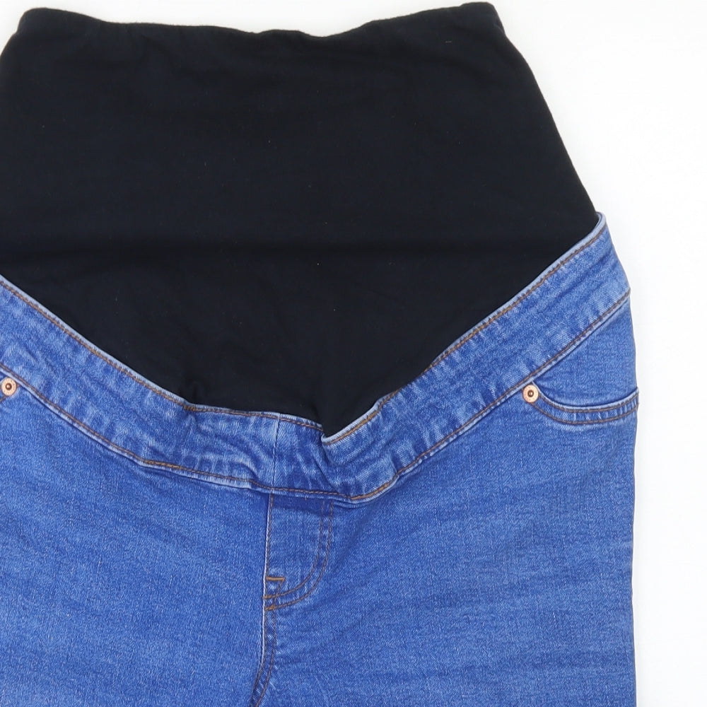 Nwe Look Womens Blue  Cotton Boyfriend Shorts Size 12 L9 in Regular
