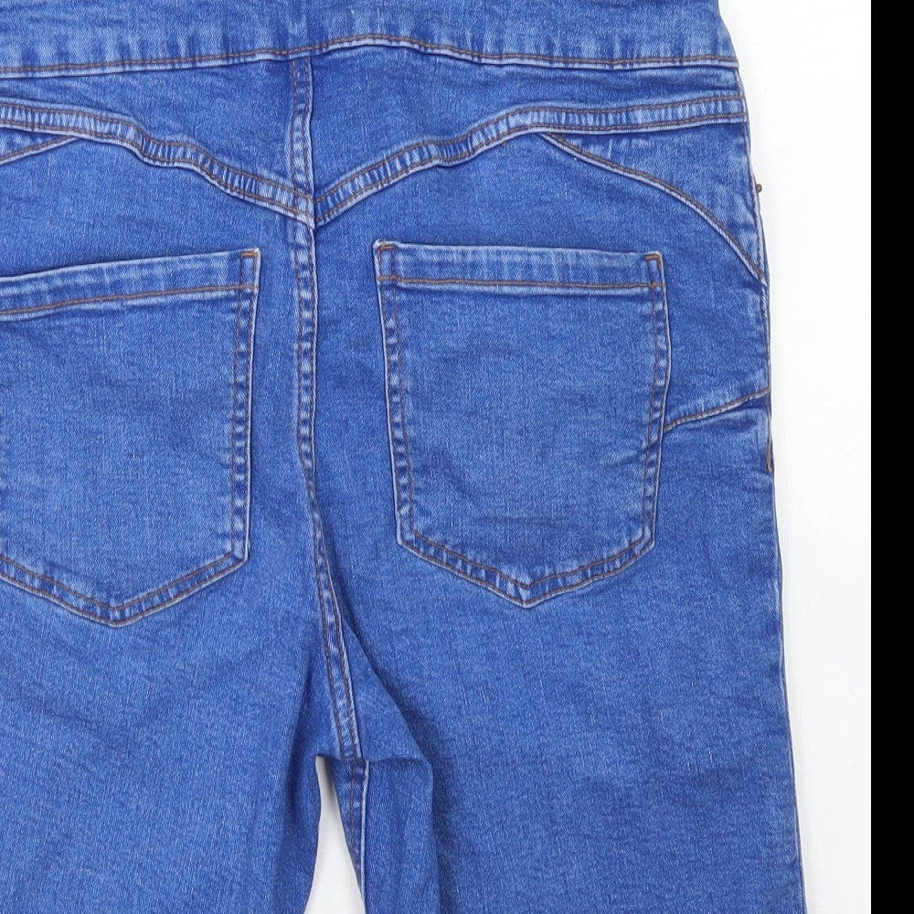 Nwe Look Womens Blue  Cotton Boyfriend Shorts Size 12 L9 in Regular