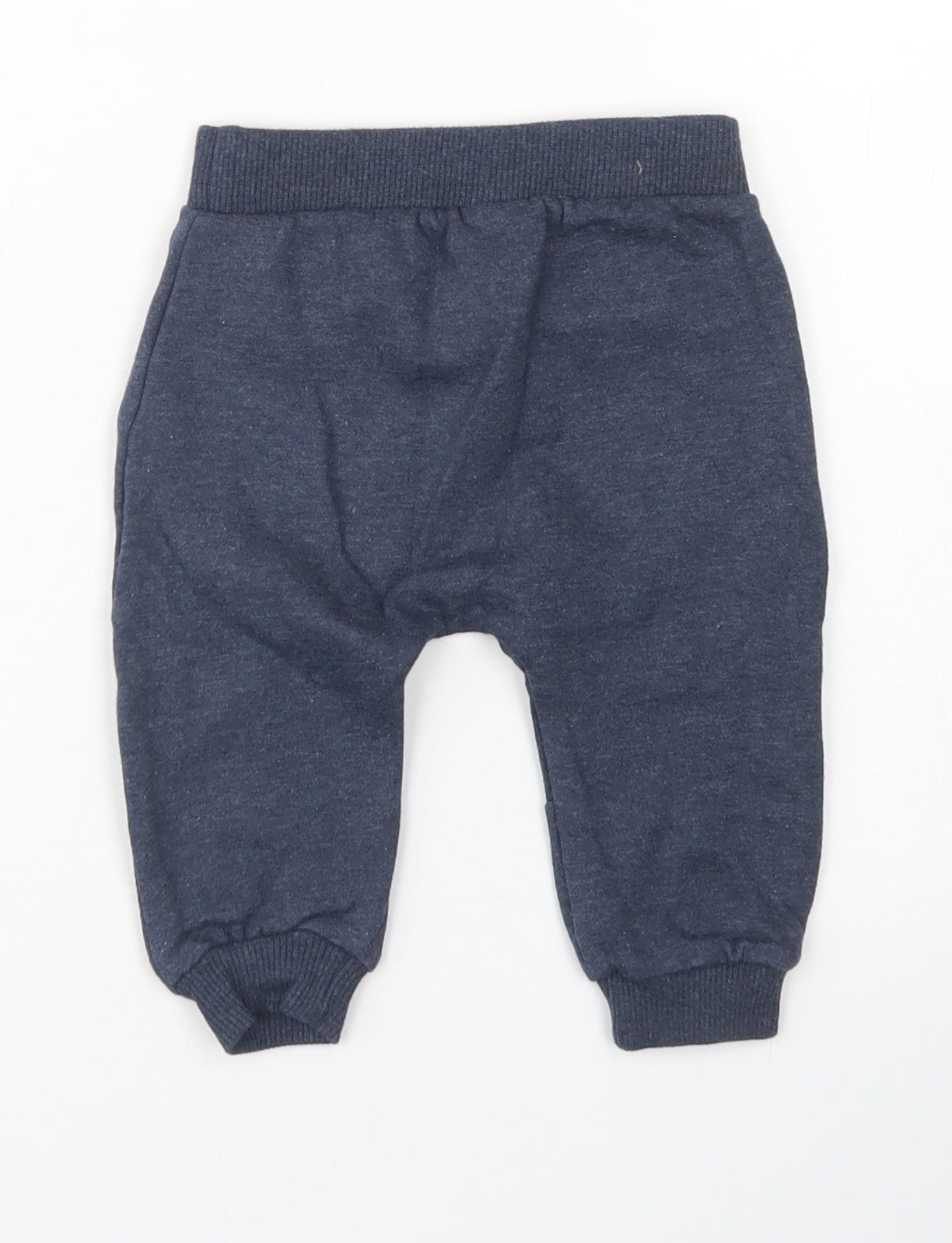 Fred & Flo Boys Blue  Cotton Jogger Trousers Size 6-9 Months