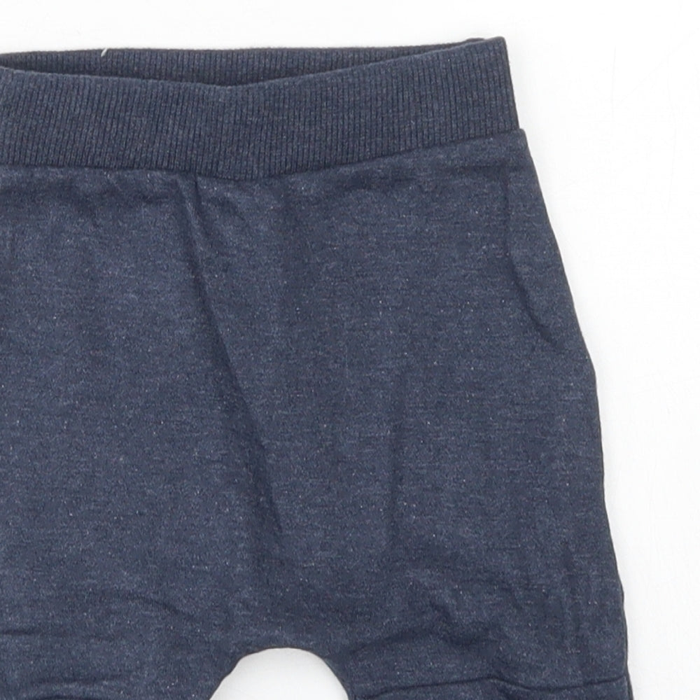 Fred & Flo Boys Blue  Cotton Jogger Trousers Size 6-9 Months