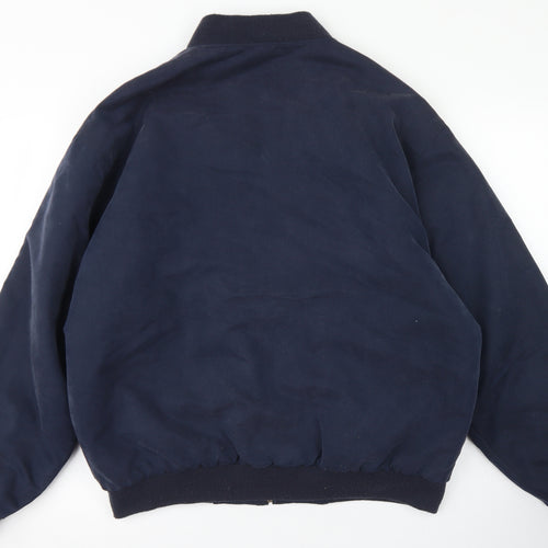 Savatini Mens Blue   Bomber Jacket Jacket Size L  Zip