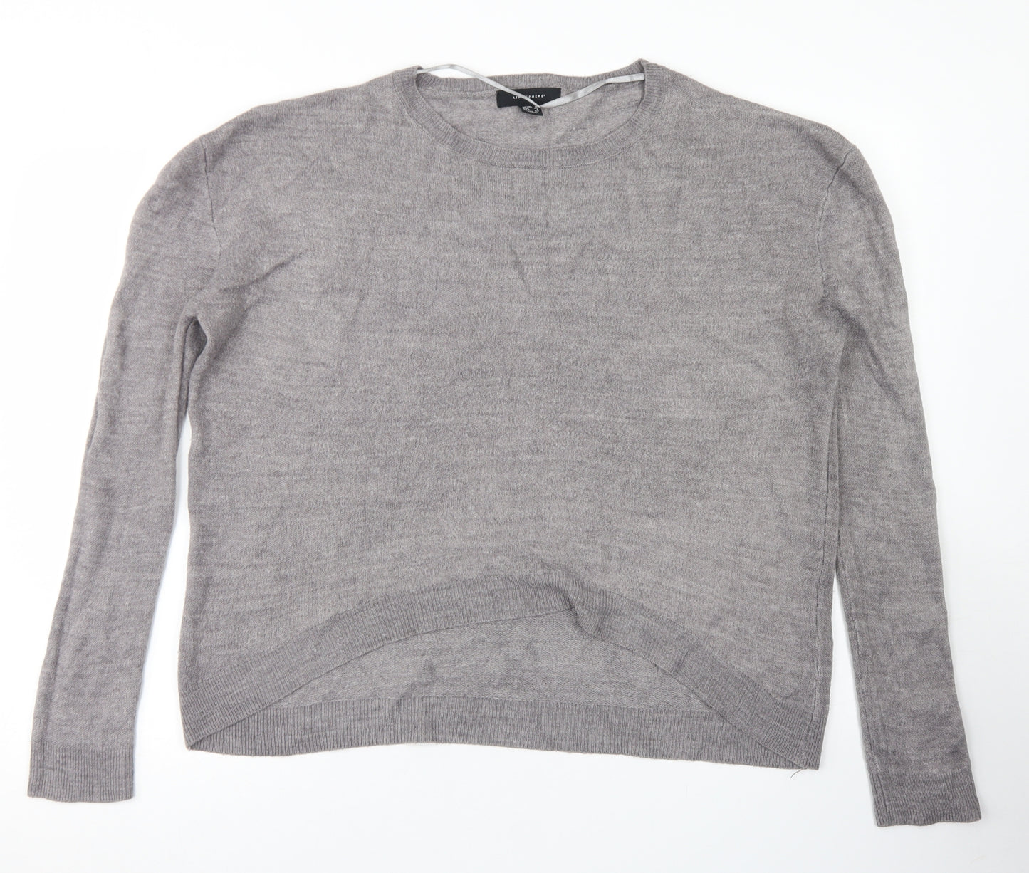 Atmosphere Womens Grey Crew Neck  Acrylic Pullover Jumper Size 12