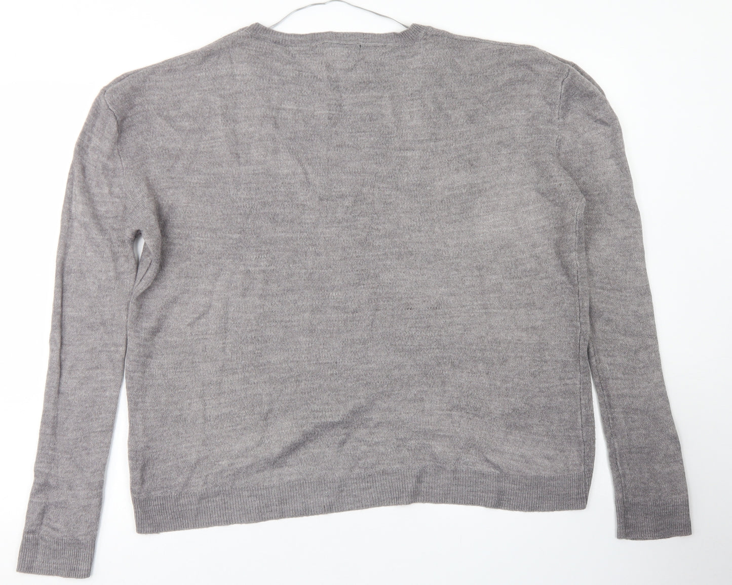 Atmosphere Womens Grey Crew Neck  Acrylic Pullover Jumper Size 12