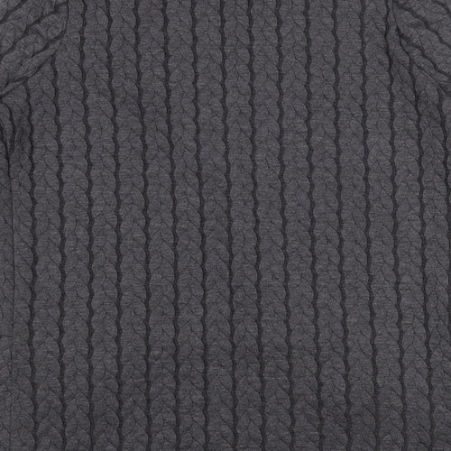 NEXT Womens Grey Collared  Polyester Cardigan Jumper Size 10
