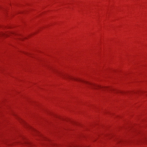 Bonmarché Womens Red High Neck  Acrylic Pullover Jumper Size M