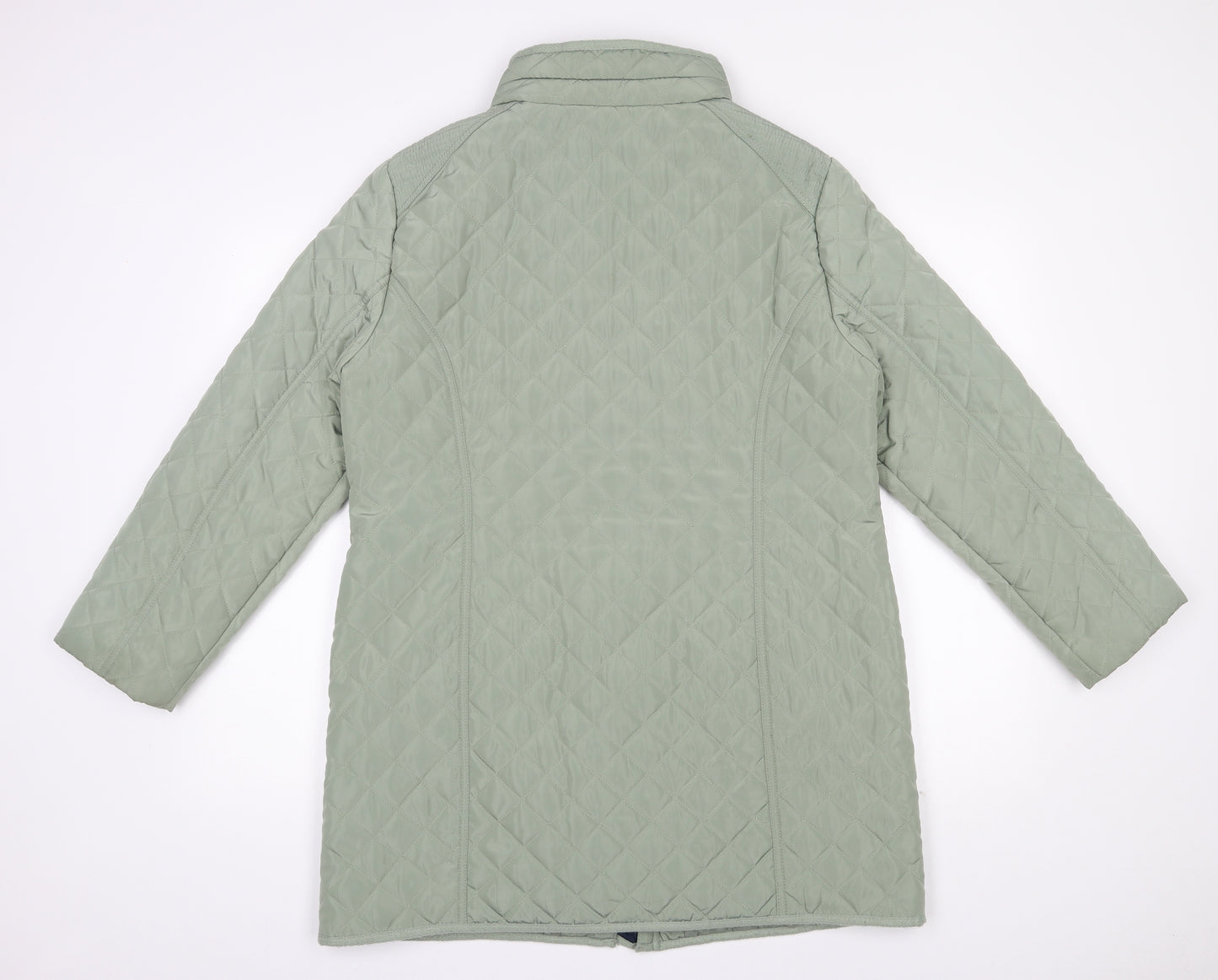 Bonmarché Womens Green   Quilted Coat Size 16  Zip