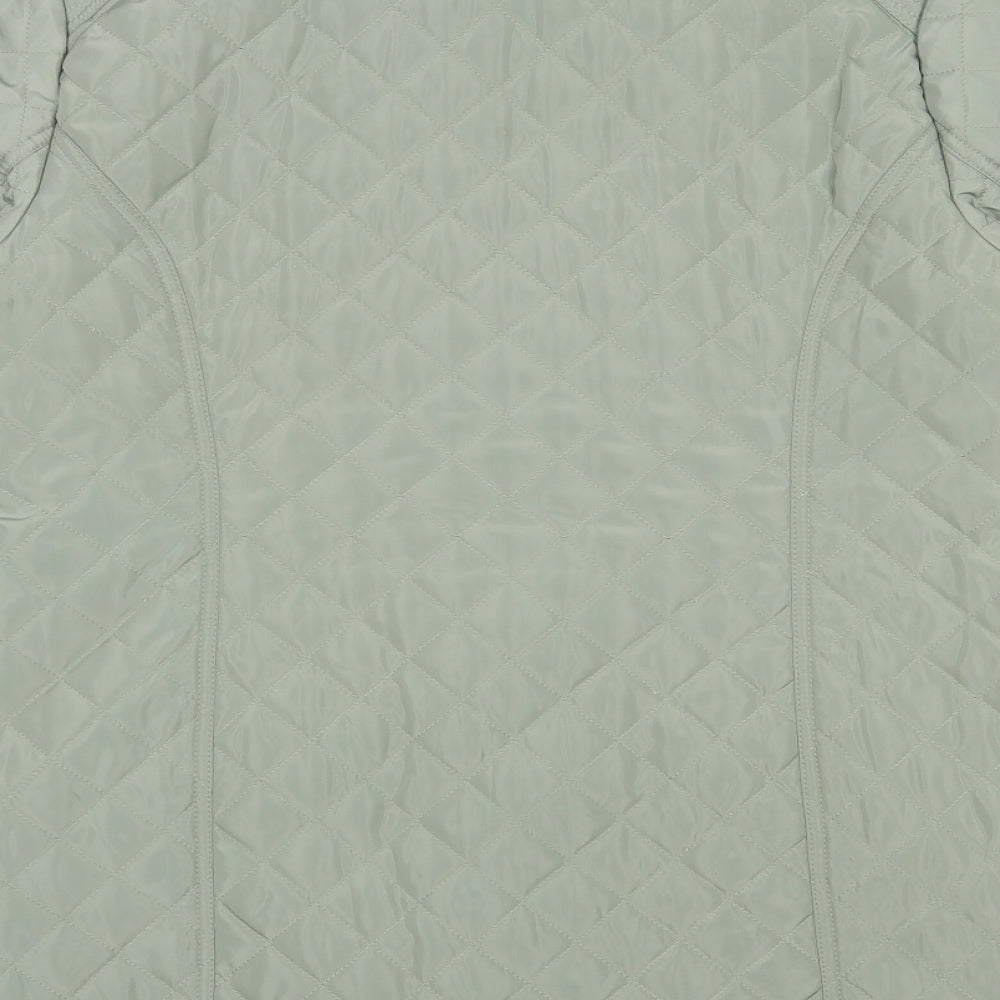 Bonmarché Womens Green   Quilted Coat Size 16  Zip