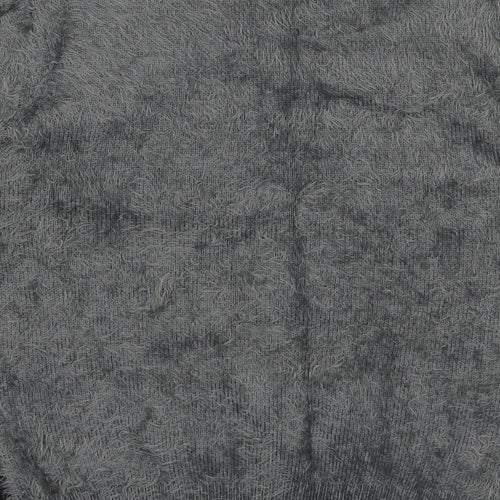 Klass Womens Grey High Neck  Acrylic Pullover Jumper Size M