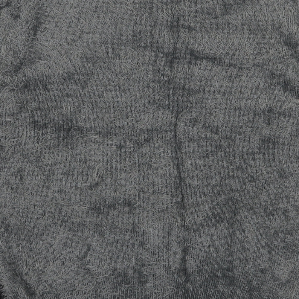 Klass Womens Grey High Neck  Acrylic Pullover Jumper Size M